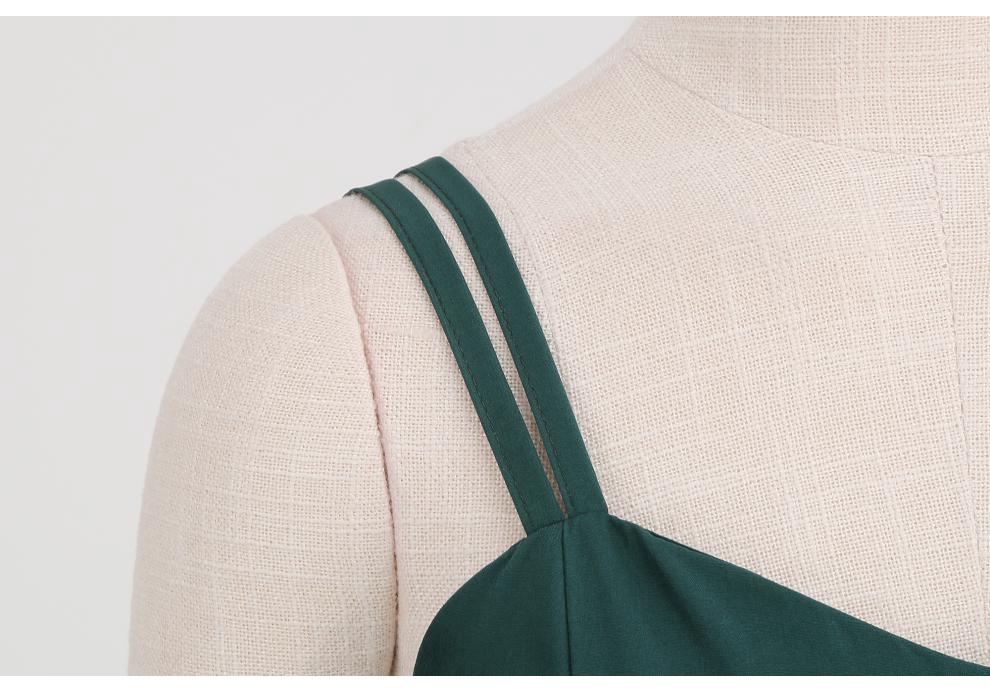 2023 French Summer Retro Hepburn-Style Swing Dress with Sexy Suspenders