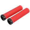   Mountain Bike Handlebar Single Locking Grips   Shock Absorbing Rubber Grips