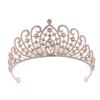 The Bride's Crown Is A Popular Wedding Headwear In Europe and America It Is A Luxurious Baroque Alloy Crown Set with Rhinestone