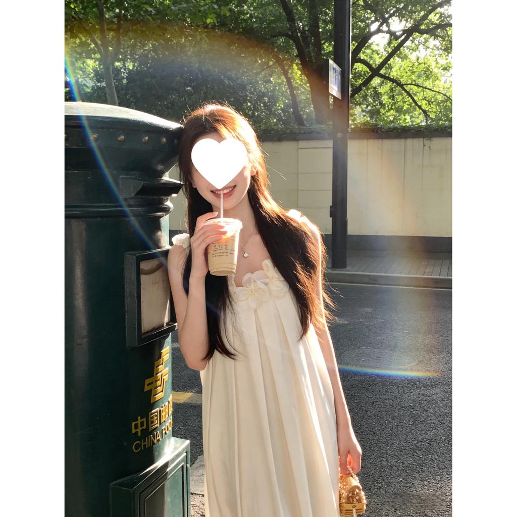 Island Style Seaside Ootd Wear with Summer Popular New Skirt Gentle Wind Sweet Fairy Suspender Dress