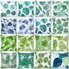 Green Leaf Plant Cushion Cover for Living Room Decoration Sofa Pillowcasepolyester Printed  Summer