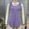 Spring New Round Neck Casual Sleeveless Solid-color Knitted Vest