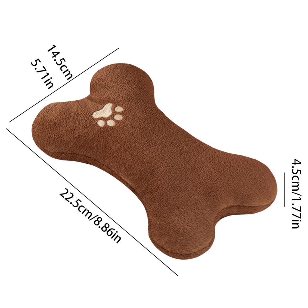 Oreiller pour Animal de Compagnie Jouet à Mâcher Forme d'Os Peluche Jouet Chien Chat Non Toxique Doux Résistant aux Morsures Oreiller Jouet Pour Chiots Chatons Fournitures pour Animaux