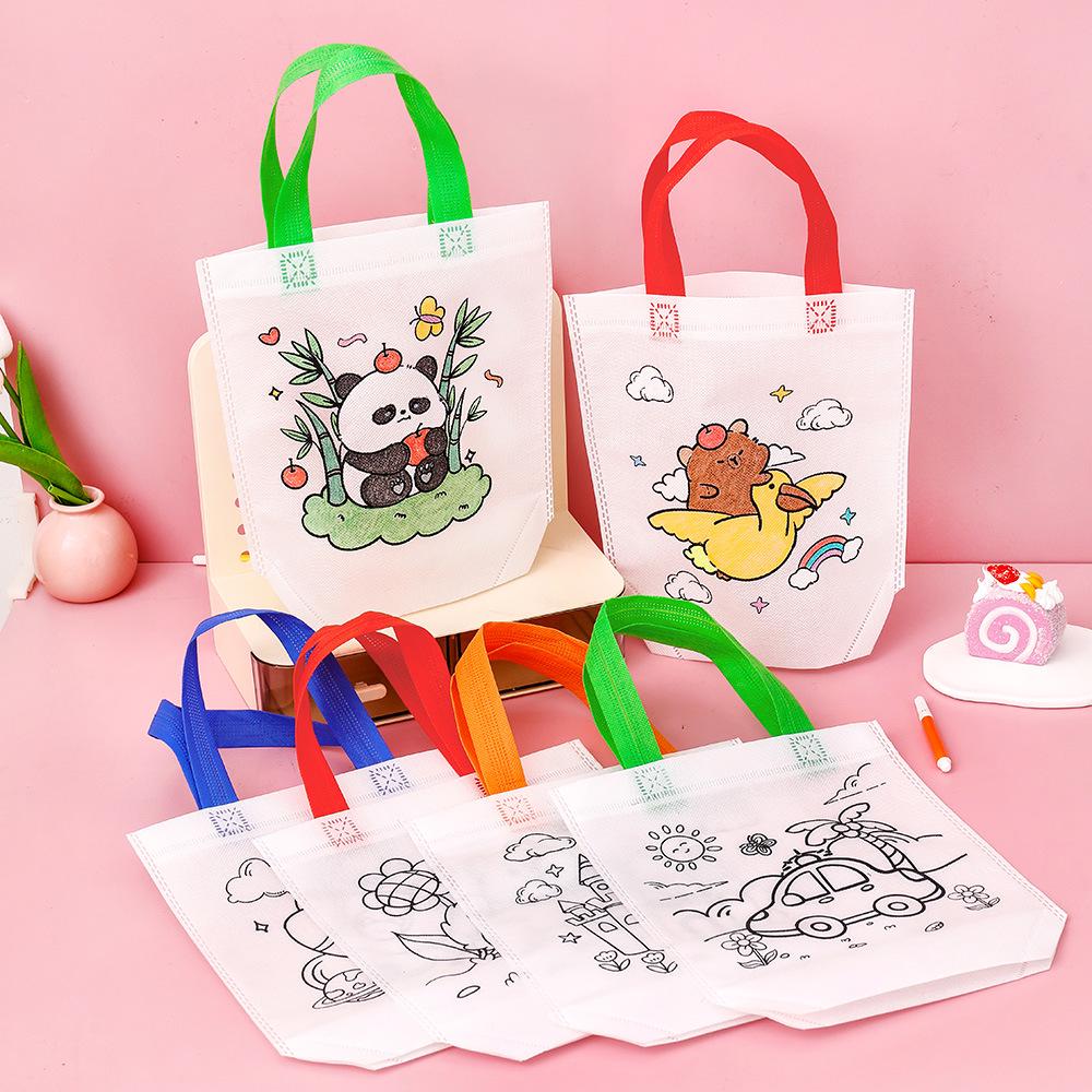 DIY Graffiti Tote Bag: Educational Hand-Painted Art Gift for Students