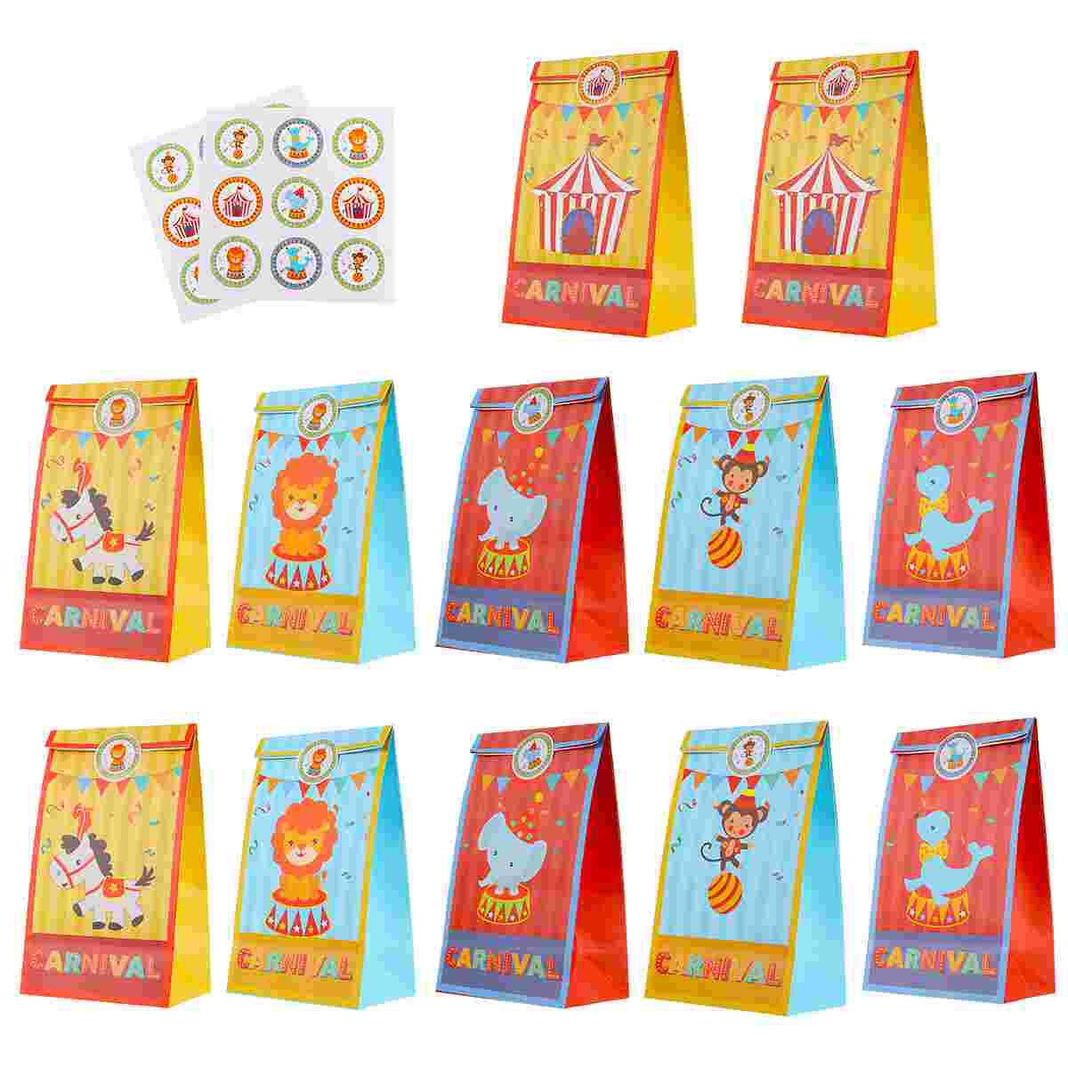 

Candy Bags Tote Gift Packing Bag Circus Theme Party Bags Child Birthday Festive Supplies Paper Candy Pouch Tote Gift Bags Home