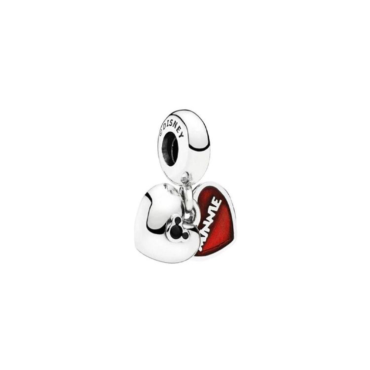 Pandora Mickey Heart Charm Design Women pendant Silver 791441NCK Box