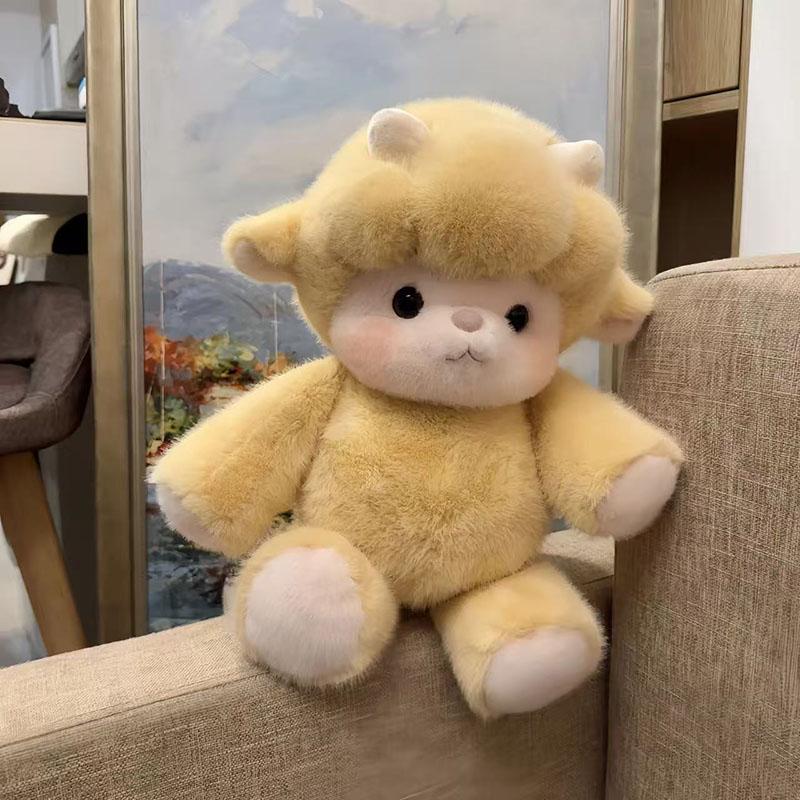 Süßes Schaf Plüschtier Kawaii Lamm Stofftier Puppe Squishy Flauschiges Plüschtier Kissen Für Kinder Geburtstagsgeschenk Heimdekoration Goodhug