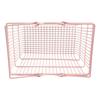 S/M/L Storage Basket Mini Large Capacity Desktop Organizing Basket Iron Pink Hand Basket for Jewelry Cosmetics Parts Sundries