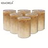  4/6pcs Vintage Ribbed Cup Set 300ML Vertical Stripe Pattern High Borosilicate Glass Coffee Juice Cup For Dining Room