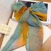 Dream Garden Purple Retro Oil Painting Printed Silk Scarf New Female Gentle Sweet Organza Scarf Scarf