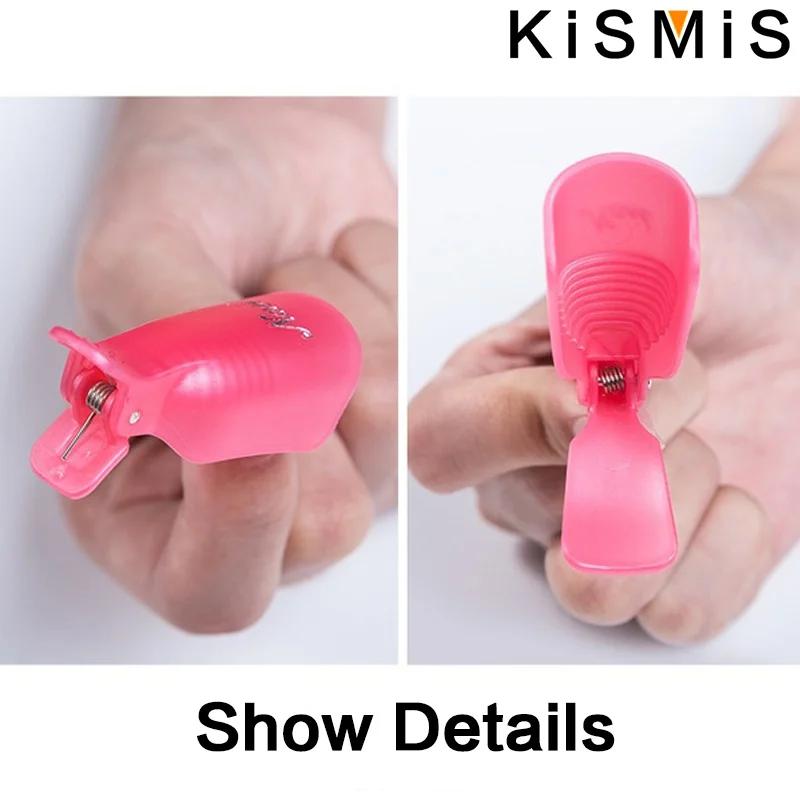 10Pcs Bag Colorful Acrylic Nail Art Soak Off Clips Nails Cleaning Manicure UV Gel Polish Wrap Tools Fingers