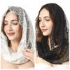 Elegant Black Lace Veil Catholic Spanish Style Bride Mantilla Head Cover Latin Mass Head Covering Wedding