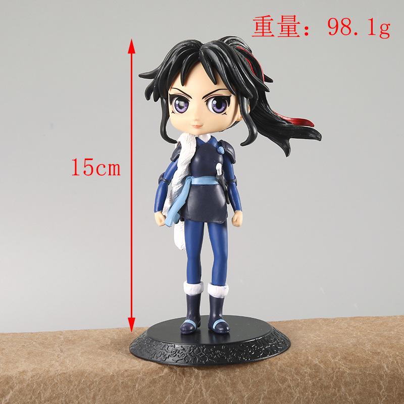 14cm Inuyasha Sesshomaru Kagome Zhuye Kawaii Anime Figure Gk Statue Model Toy Figures Ornaments Collect Office Decorations Gifts