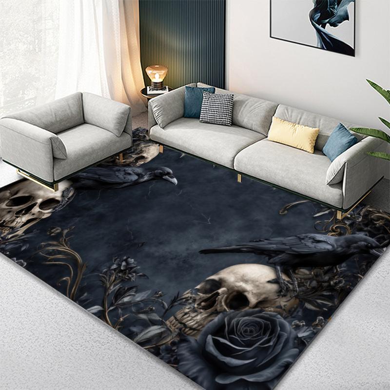 Raven Carpet Rug for Living Room Bedroom Home Sofa Decoration,Kids play Non-slip Floor Mat