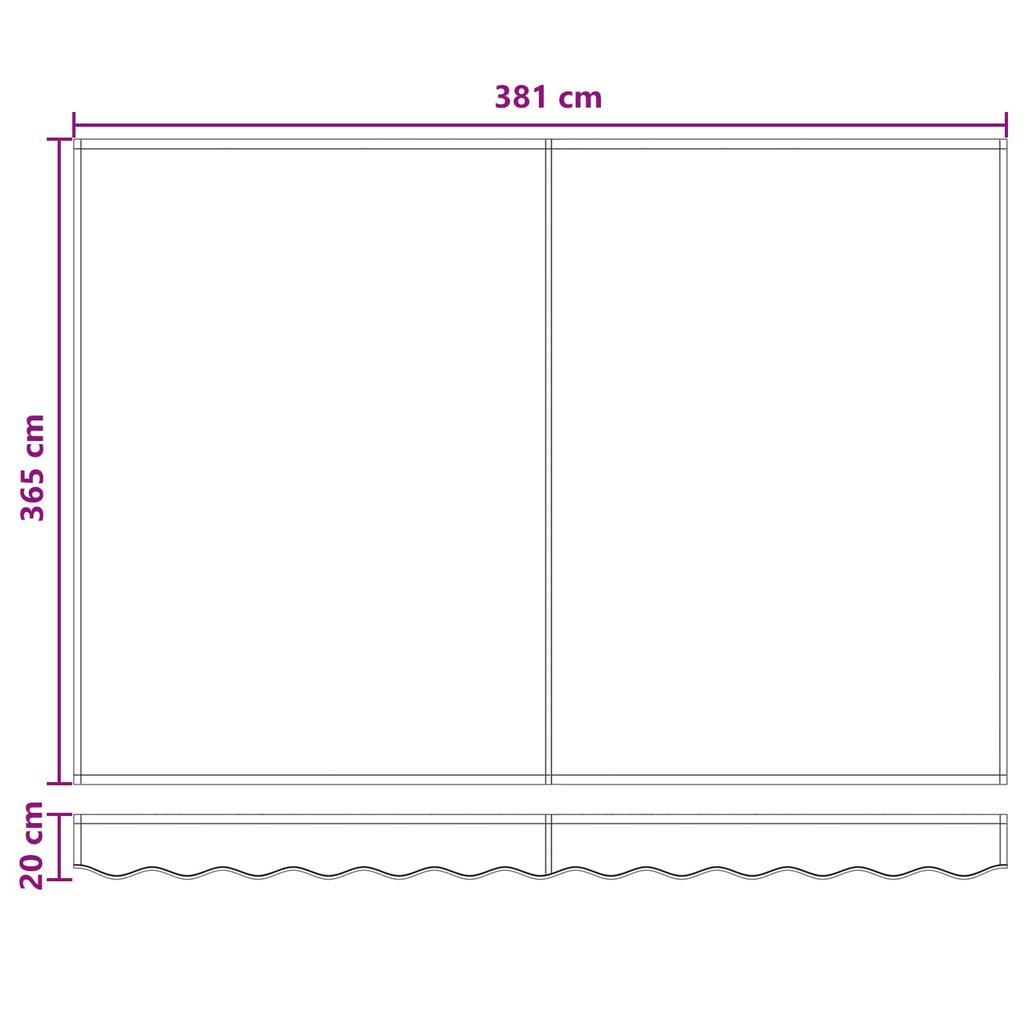 Retractable Awning Sand 400 X 350 Cm Fabric and Aluminum