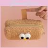 Large Capacity Plush Pen Bag For Kids Soft Fabric Organizer For Student Stationery