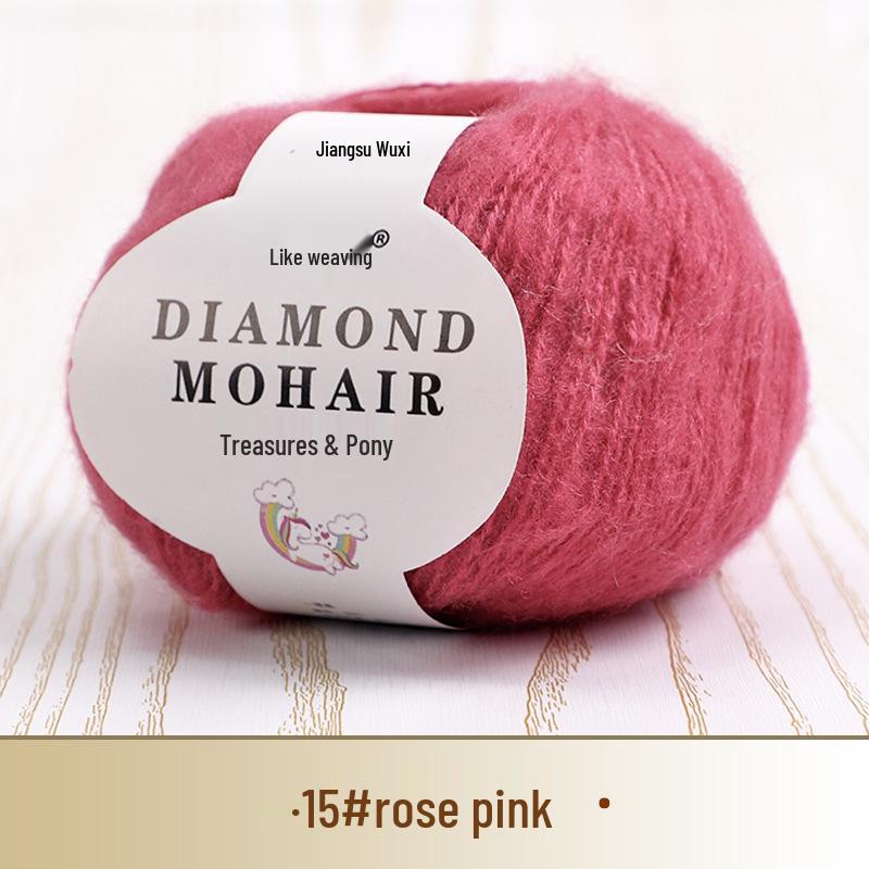 Young Mohair Sweater & Baby Scarf Shawl with Matching Fine Wool Hand-Woven Crochet Bag DIY Kit