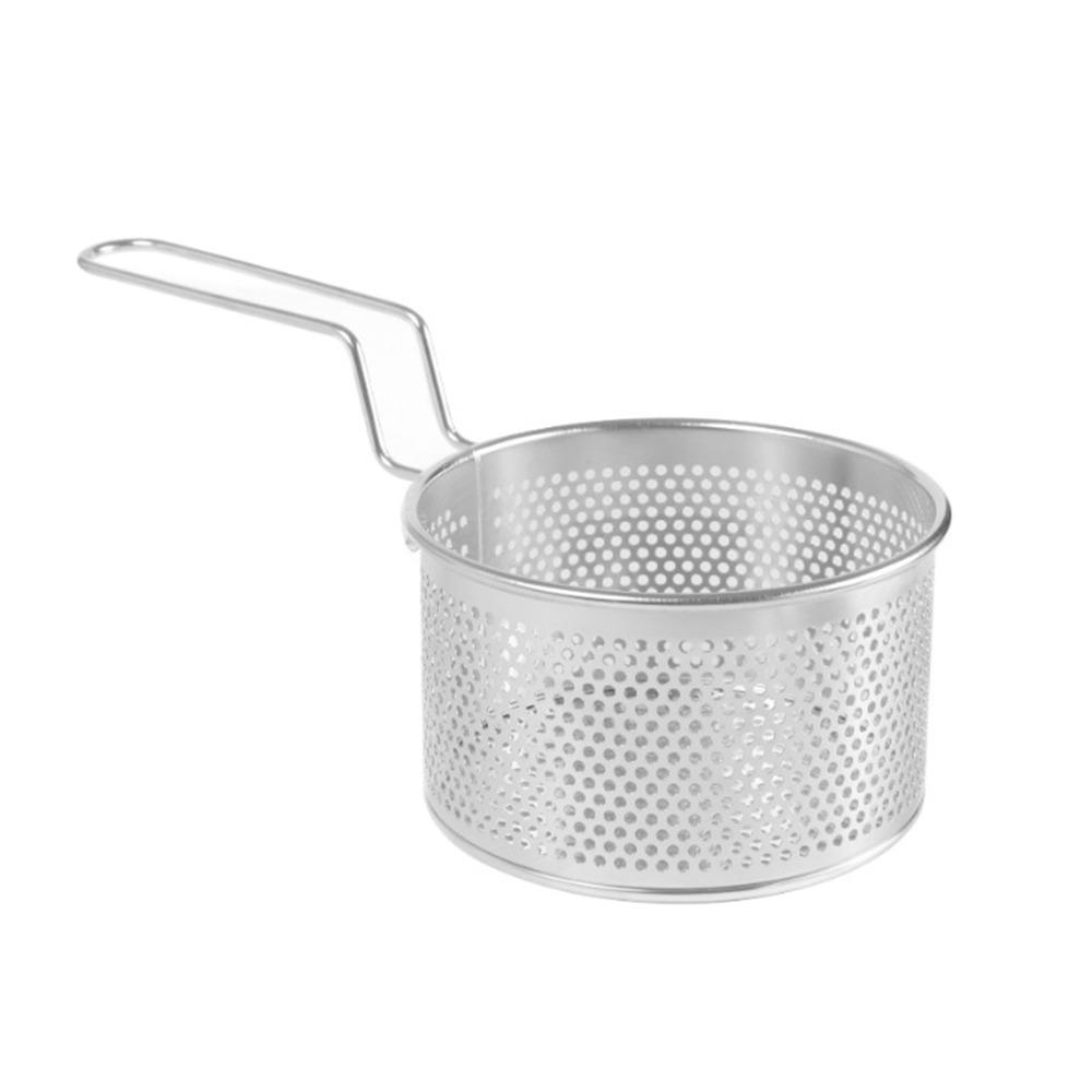 304 Stainless Steel Deep Frying Basket with Hook&Handle Multi-funcational Hangable Colander Mesh Sieve Oil Filter