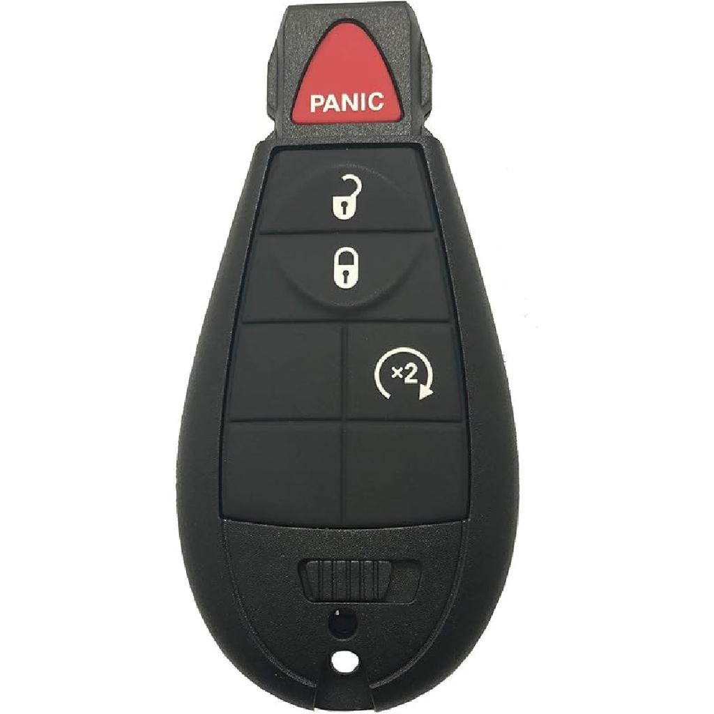 Replacement Key Fob Cover Case fit for 2008-2015 Dodge Ram 1500 2500 3500 Truck Chrysler Jeep Keyless Entry Remote Control Key Fob Shell