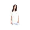 Li Ning Gesticktes Blumenmuster Rundhals Kurzarm T-Shirt Damen Oberteile Cremeweiß AHST490-1