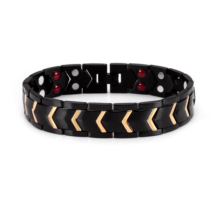 Wrist Band Magnetic Bracelet Male Black Stainless Steel Bracelet Men Hand Chain Wide Health Energy Germanium Bracelets for Men