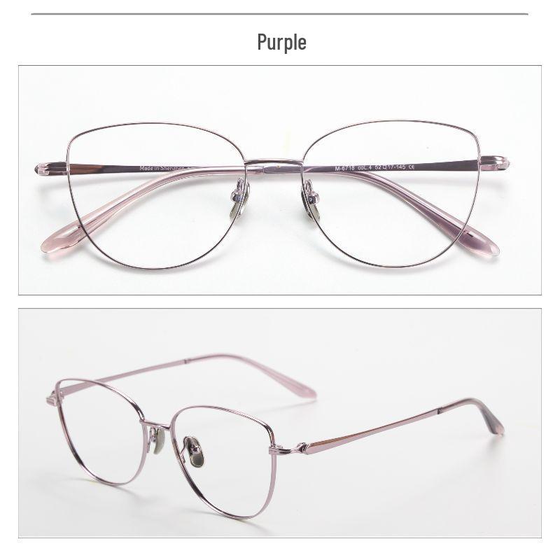 M6708S Retro Pure Titanium Unisex Eyeglass Frame with Acetate Elements for Prescription Lenses