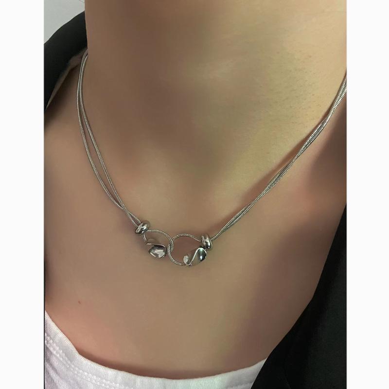 Gage Minimalist Double-Layer Clavicle Necklace - European & American Light Luxury Design