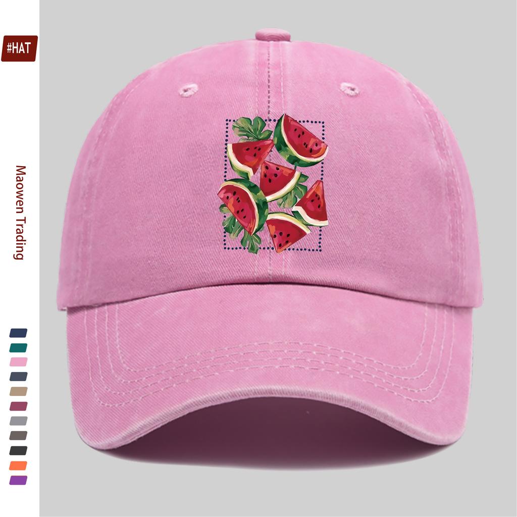Pc Watermelon Print Pattern Baseball Cap Suitable for Daily Casual Party Wear And Decoration Hat Truck Driver Papa Hat Comfo