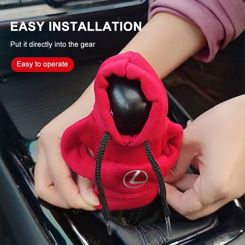 1Pcs Hoodie Car Gear Car Shift Lever Cover Car Gear Shift Knob For Lexus IS250 IS300 LS460 RC200 RX450 LX RX NX350 RX300 CT200h ADW1