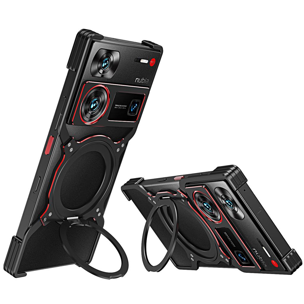 For ZTE Nubia Z60 Ultra/Z60 Ultra Leading Kickstand Case Metal Bumper Magnetic Phone Cover