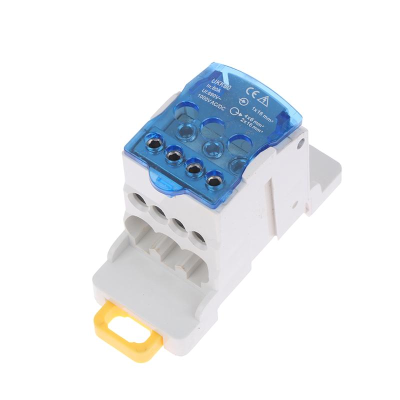 UKK80A Single-pole Splitter Box Large Current One Into Multiple Branch Line Terminal Rail Splitter 125A 160A 250A
