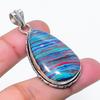 Natural Rainbow Calsilica Gemstone 925 Sterling Silver Pendant 1.97" AP-15185