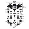 Halloween Party Decoration Bat Door Hanger Spooky Halloween Hanging Garland Happy Sign Decoration Set for Indoor Outdoor Home