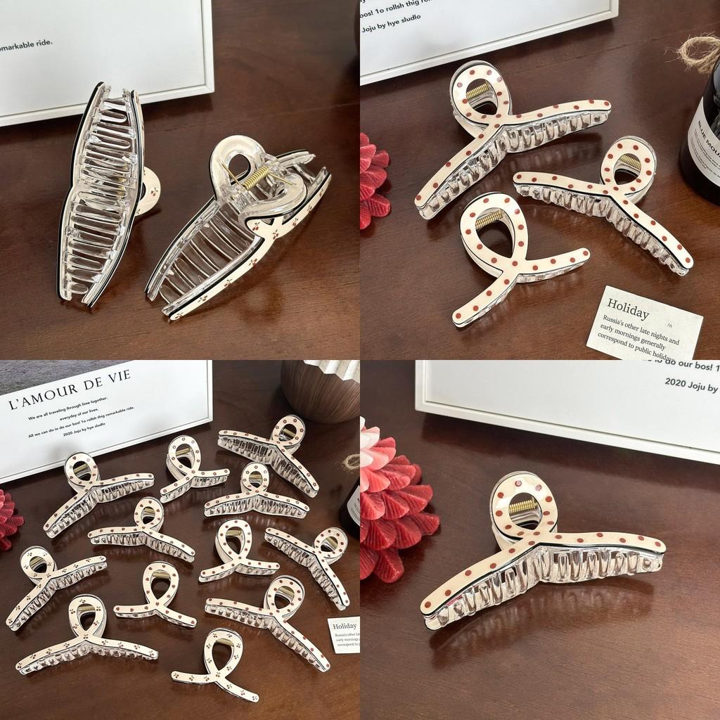 Elegant Large Hair Claw Clips With Adorable Strawberry And Floral Designs