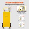 30 Gallon Fuel Caddy, Gas Storage Tank & 4 Wheels, with Manuel Transfer Pump, Gasoline Diesel Fuel Container for Cars, Lawn Mowers, ATVs, Boats, More,