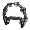Tambourine Jingle Black Cat Shape Non Slip Handle Half Moon Handheld Tambourine for Party