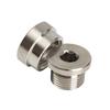 Universelles M18x1.5 Aufschweißbares Sauerstoffsensor-Gewindebuchsen- und Stopfen-Set Metall Breitbandmutter und Dichtkappe Set O2-Sensor-Installationswerkzeug
