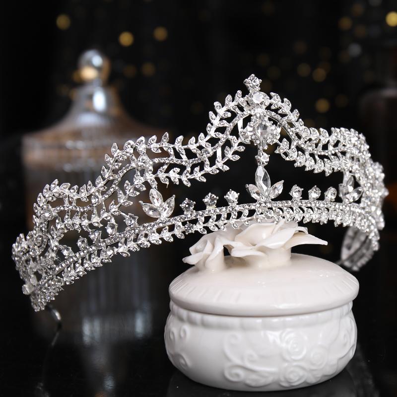 New Crystal Crown Rhinestone Jewelry and Crown Female Hair Accessories Wedding Bride Hair Jewelry Birthday Party Headdress
