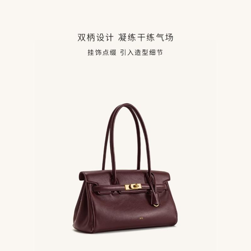 Baguette bag new a shoulder armpit bag leather niche design briefcase