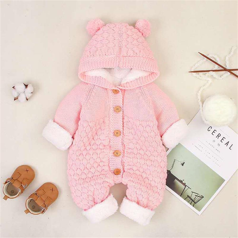 Knitted Baby Romper - Warm Wool Suit for Boys & Girls, Autumn/Spring