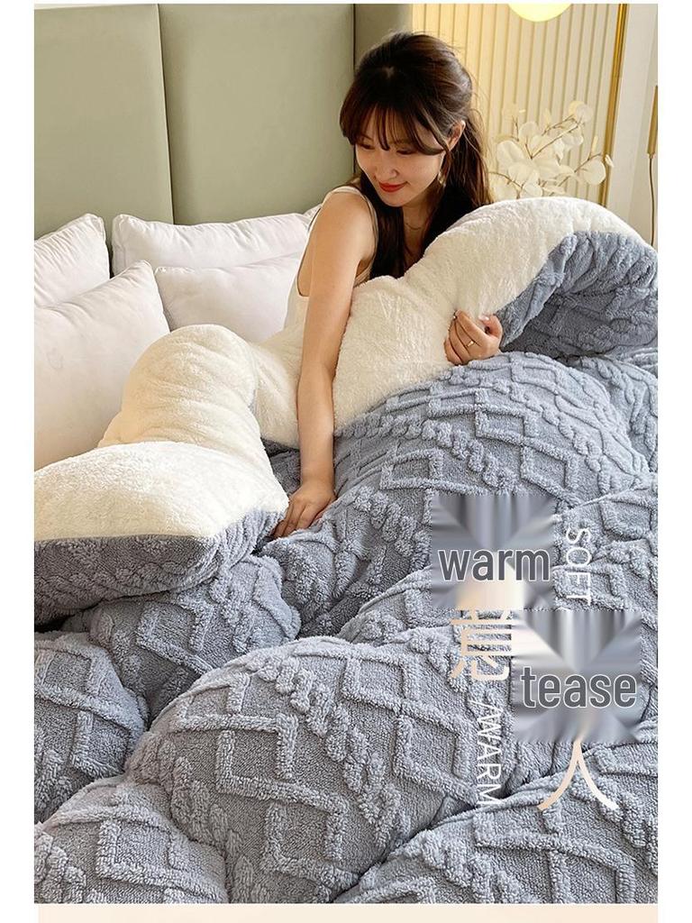 Taffeta Velvet Lambswool Arctic Quilt - Thickened, Warm Winter Bedding