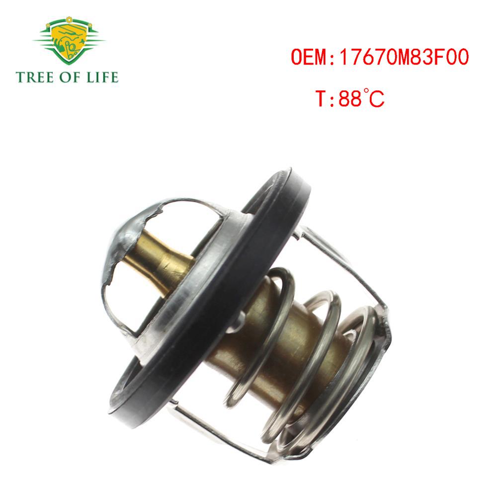 17670M83F00 88℃ Engine Coolant Thermostat For SUZUKI SJ413 SJ410 17670-M83F0-0 17670 M83F00 W44DX-88 1pcs