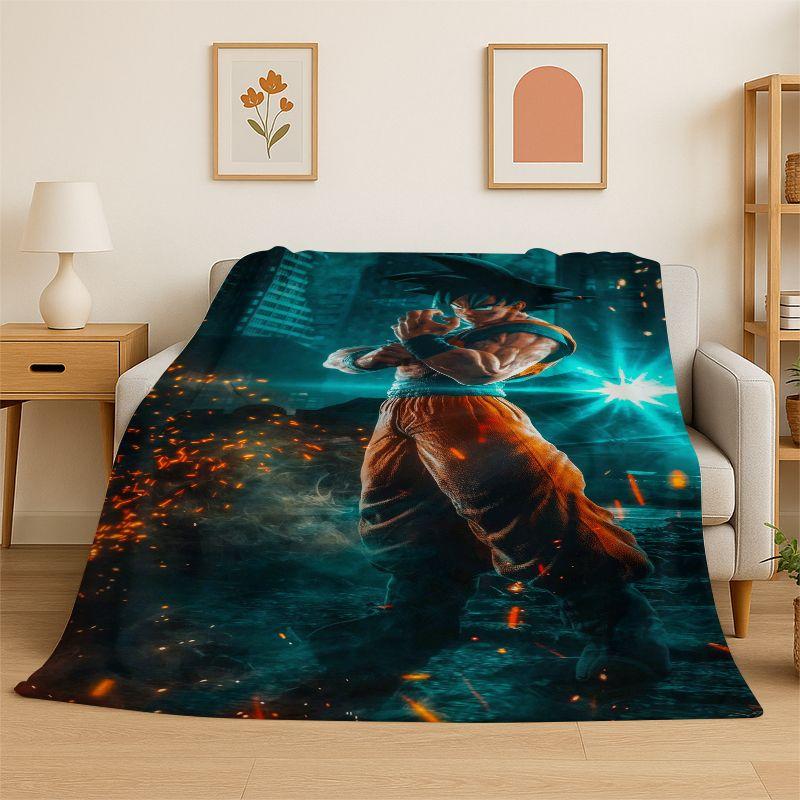Retro Anime D-Dragon Ball Cartoon Game Soft Flannel Throw Blanket,Cozy Blanket for Bed,Couch,Sofa,Bedroom,Living Room,Travel,kid