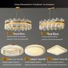 Nordic Luxury Italian Minimalist Crystal Chandelier for Living and Dining Room