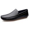 Men's Large Cowhide Leather Slip-On Driving Moccasins - Casual Spring Loafers