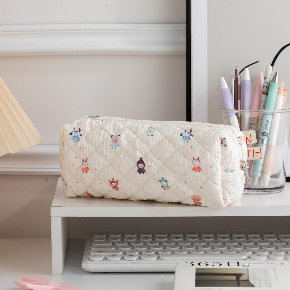 Cute Pencil Case Girl High-value Finishing Storage Bag Female Student Portable Stationery Bag