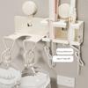 No-Drill Bathroom Organizer Suction Cup Storage Rack Simple Hair Dryer Holder  Household
