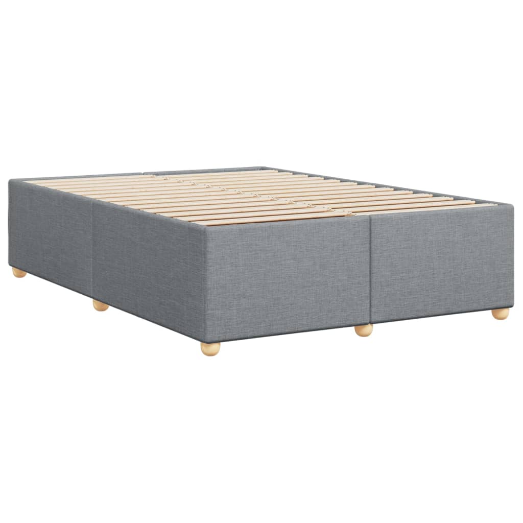 Bed Frame without Mattress Light Grey 140 x 190 cm Fabric