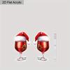 2D Flat Acrylic Christmas Cartoon Christmas Hat Wine Pattern Earrings Jewelry Gift for Women Female