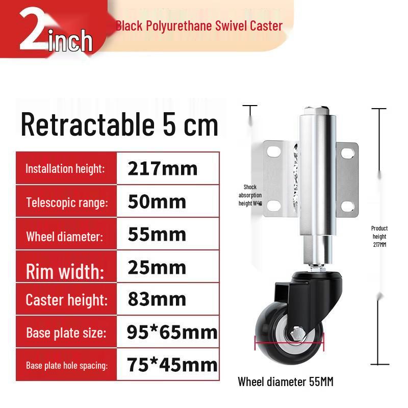 Universal Rice Shock Absorber Caster: Directional Lifting, Load-Bearing Pulley for Wrought Iron Doors
